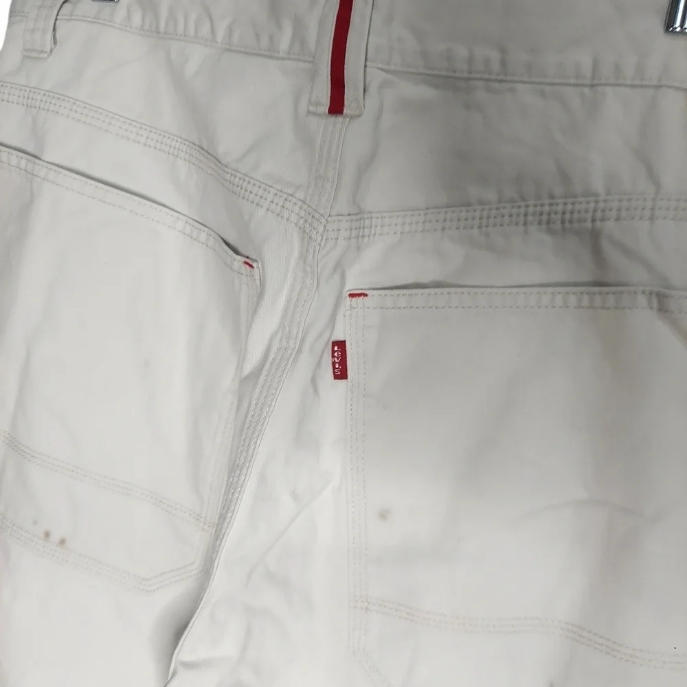 Y2K Levi's White Wide Leg Utility Pants/Jeans